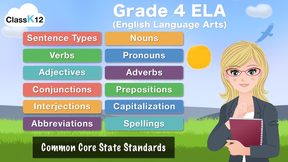 4th Grade Grammar - English grammar exercises fun game by ClassK12 [Lite] - 1.0 - (iOS)