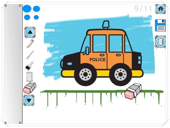 Car Coloring Painting And Drawing Game for Baby or Kid Doodle Picture iPad screenshot