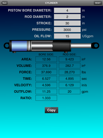 Screenshot #6 pour Hydraulic Cylinder Calculator Free