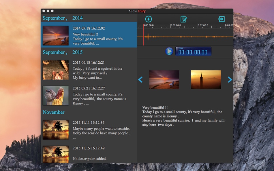 #1. Audio Record Diary - Recorder (macOS) 由: 凤 张