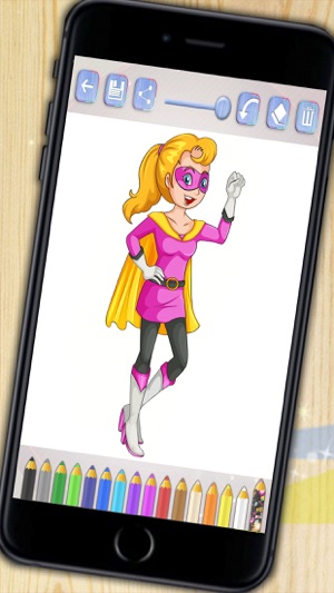 Superheroes coloring book. Paint heroes and heroines who sav(圖2)-速報App
