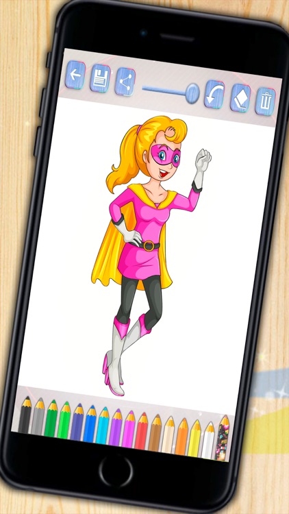 Superheroes coloring book. Paint heroes and heroines who save the world