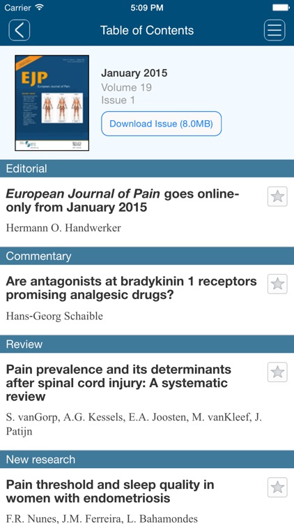 European Journal of Pain