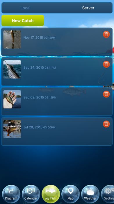Fishing Deluxe - Best Fishing Times Calendar Screenshot