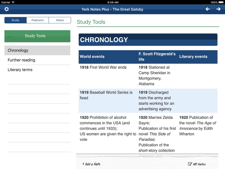 The Great Gatsby York Notes Advanced for iPad