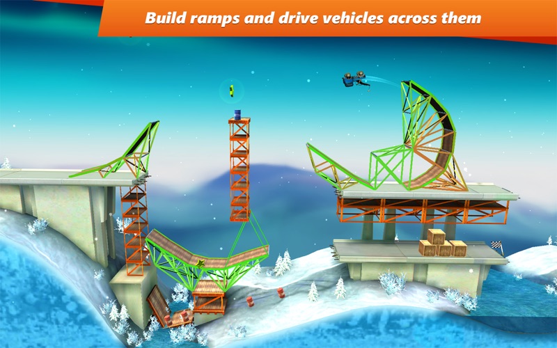 bridge constructor stunts iphone screenshot 1
