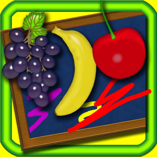 Fruits Draw Preschool Learning Experience Paint Game