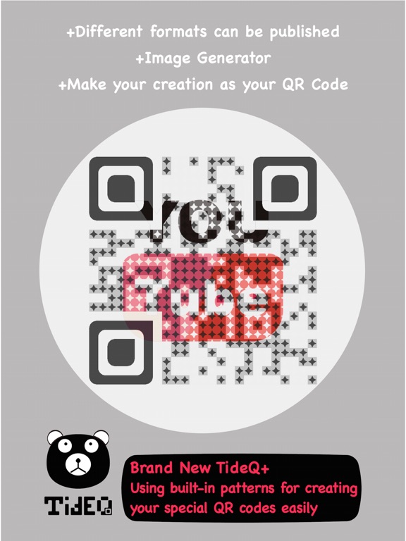 Tide Q+ -QR Code Generator iPad screenshot