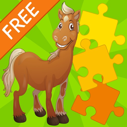 Kids Jigsaw Puzzle Horses - Free Icon