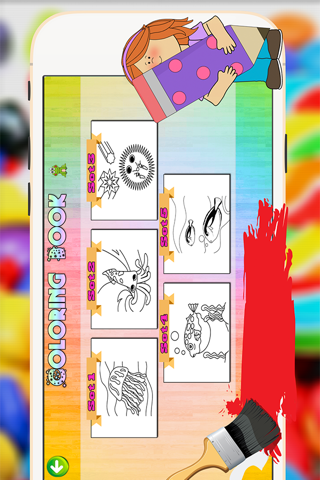 Sea Animal Coloring Pages Kids Painting Game screenshot 3