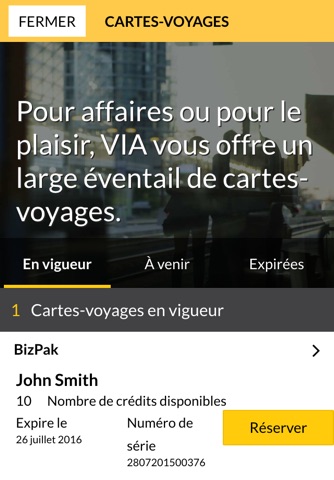 VIA Rail screenshot 2