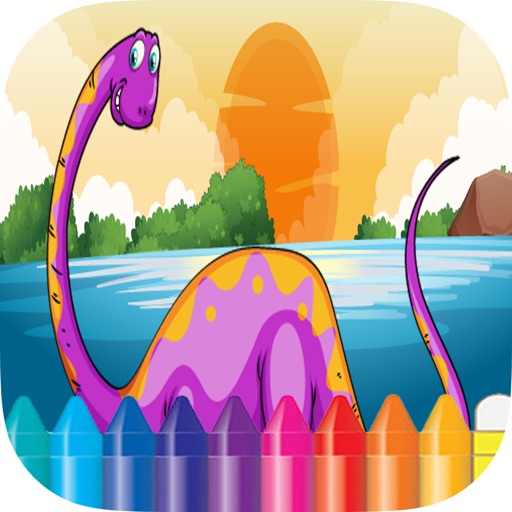 Dinosaur Coloring Book HD - Painting and Drawing Free For Kids and Preschool Toddler