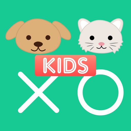 Tic Tac Toe Pets Kids Full - XO Three in a Row Icon