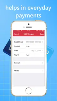credit cards and cheques keeper iphone screenshot 2
