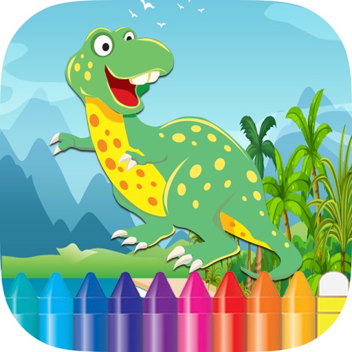 Dinosaur Coloring Book For Kids : Free Color and Paint Dino Colorful HD icon