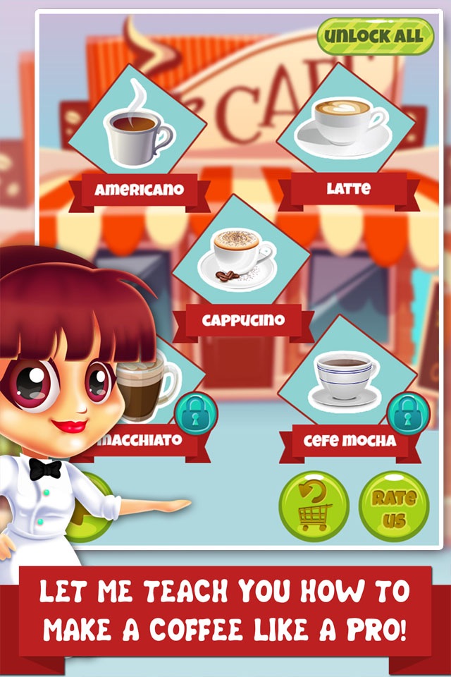 Coffee Dessert Making Salon - food maker games & candy ice cream make for kids! screenshot 2