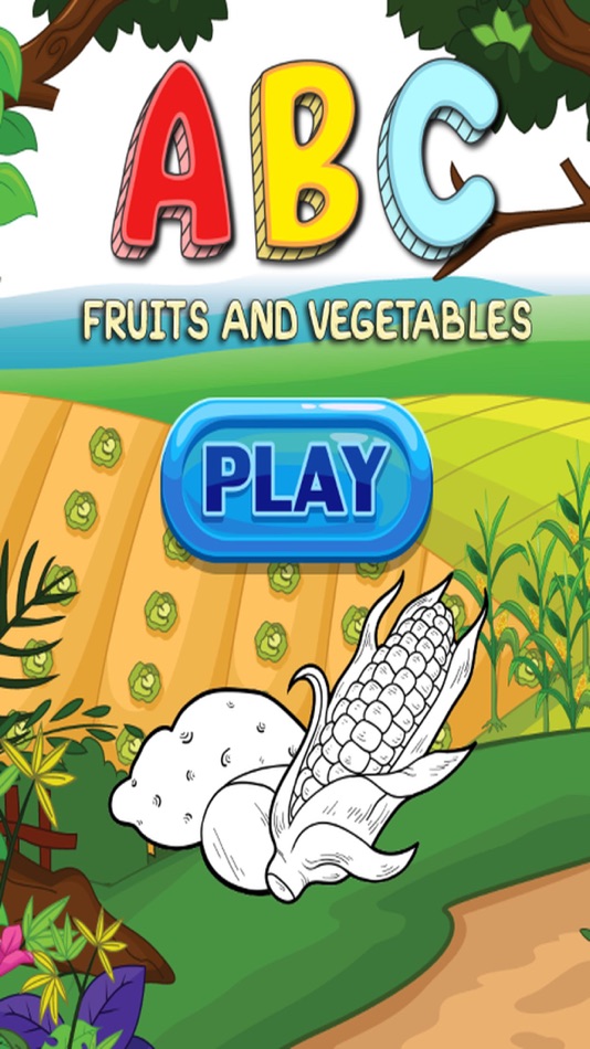 ABC Fruits And Vegetables Coloring Book: Learning English Vocabulary Free For Toddlers And Kids! - 1.0 - (iOS)