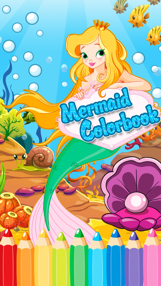 princess mermaid coloring pages free for girl kids - 1.0 - (iOS)