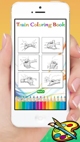 Game screenshot Train Coloring Book - Cute Drawing for Kids Free Games apk