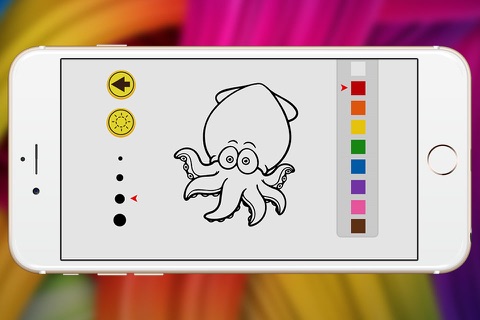 octopus and jelly fish fancy coloring book for kid screenshot 3