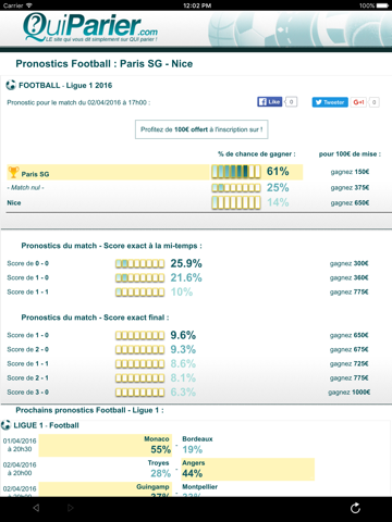 Screenshot #6 pour Qui Parier ? Pronostic sportif