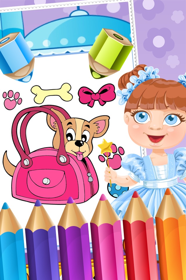 My Pet Puppy Coloring Book Drawing for Kid Games screenshot 2