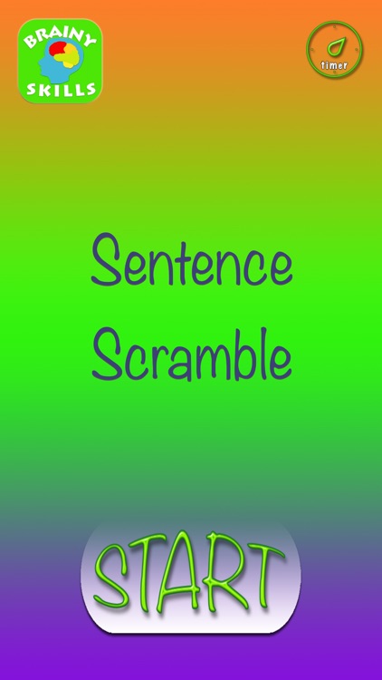 Brainy Skills Sentence Scramble