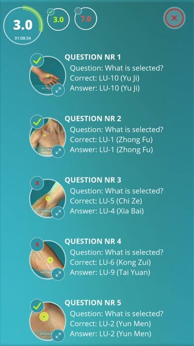 Acupuncture Quiz - Point Locations Screenshot