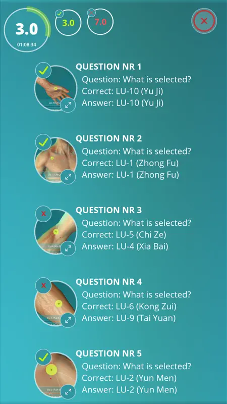 Acupuncture Quiz - Point Locations screenshot 4 of 4