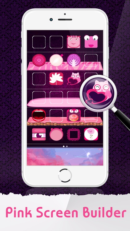 Pink Icon Skins Maker & Home Screen Wallpapers for iPhone, iPad & iPod