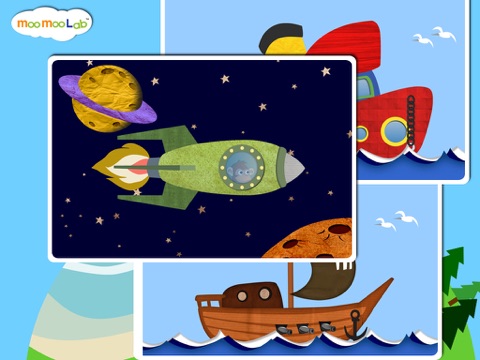 Screenshot #5 pour Avion, Fusée et Bateau pour Enfant -Activités, Puzzles, Dessin et Jeux Interactifs Avec Moo Moo Lab