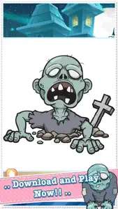 Coloring Book Cute Zombie Colorings Pages - pattern educational learning games for toddler & kids screenshot #5 for iPhone