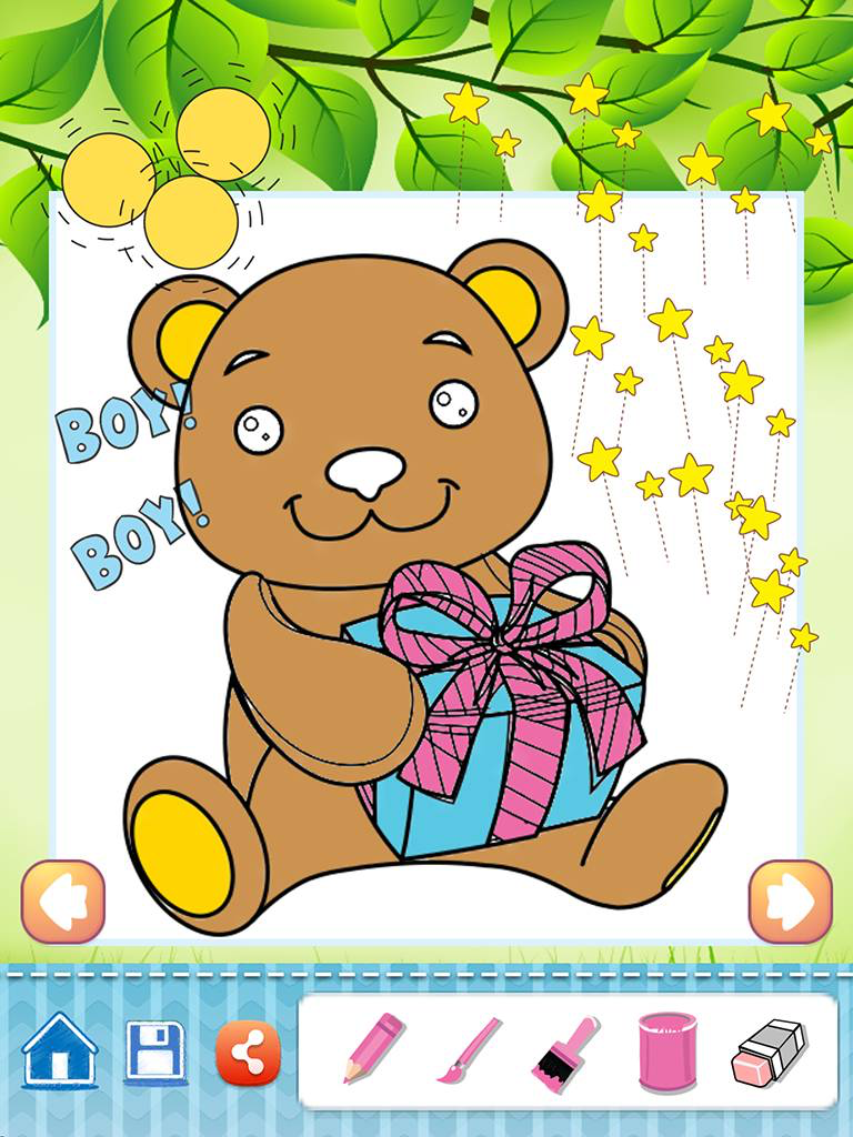 Bear Zoo Drawing Coloring Book - Cute Caricature Art Ideas pages for kids screenshot 9