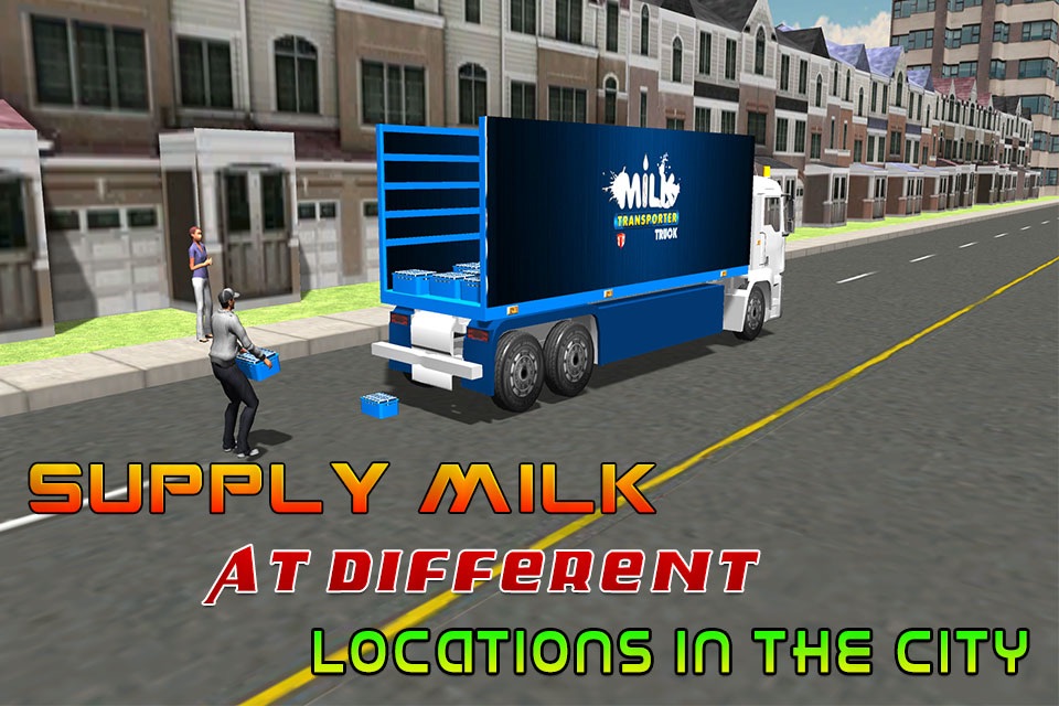 3D Milk Transporter Truck – Extreme trucker driving & parking simulator game screenshot 2