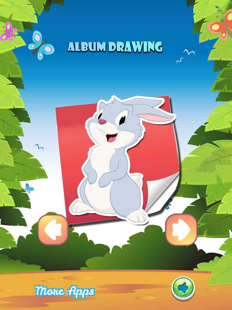 Coloring Book Rabbit Drawing Pages - free learning painting cool games for the kids girls