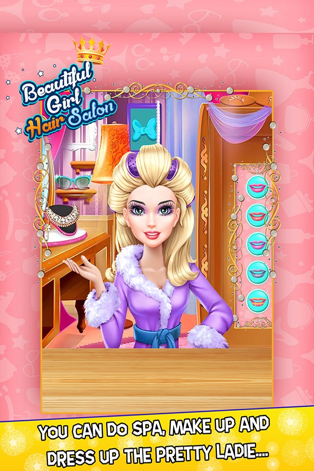 Beautiful Girl Hair Salon with Dress Up kids Game screenshot 4