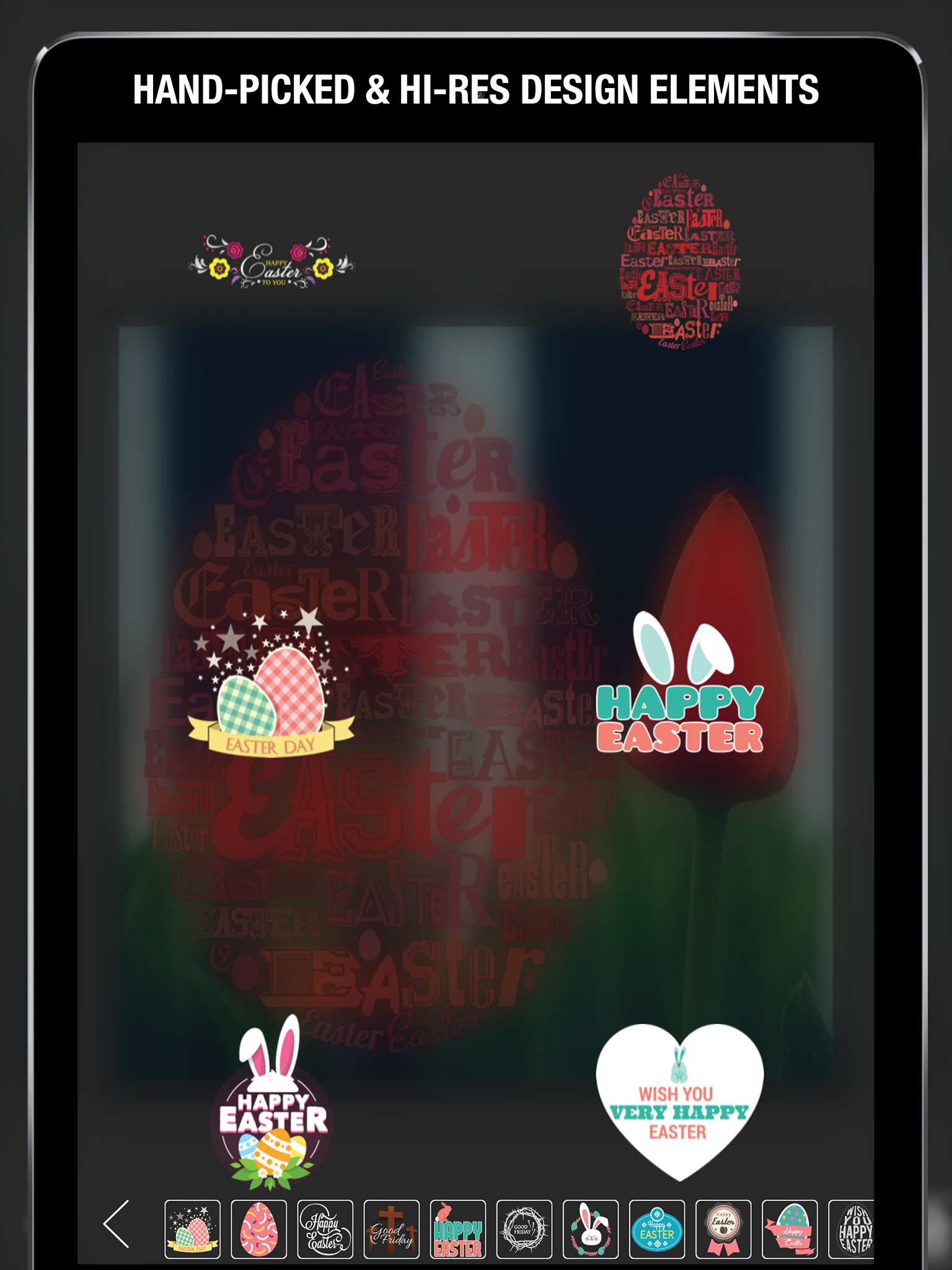 EasterPic Happy Easter Photo Editing - Add artwork, text and sticker over picture. Hand picked & hi-res design elements screenshot 7