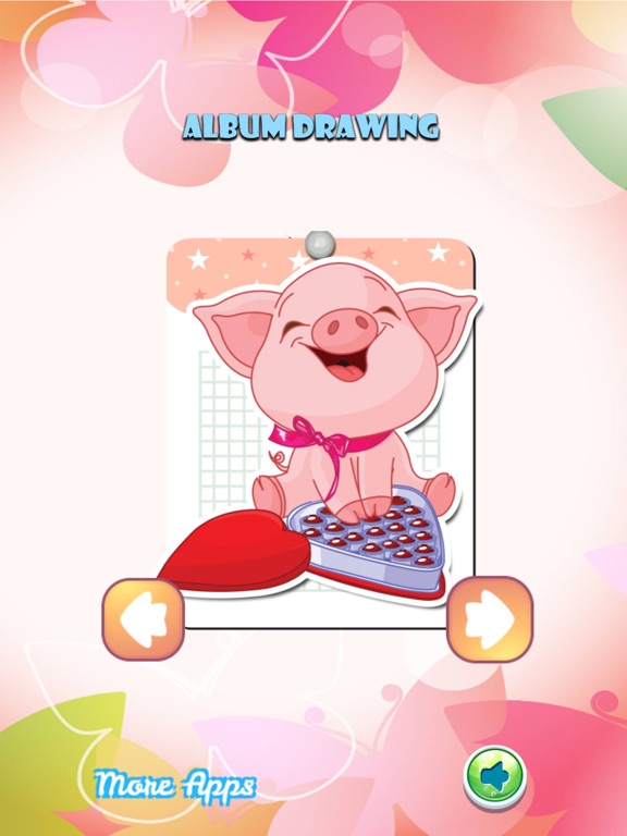 Pig Drawing Coloring Book - Cute Caricature Art Ideas pages for kids iPad screenshot