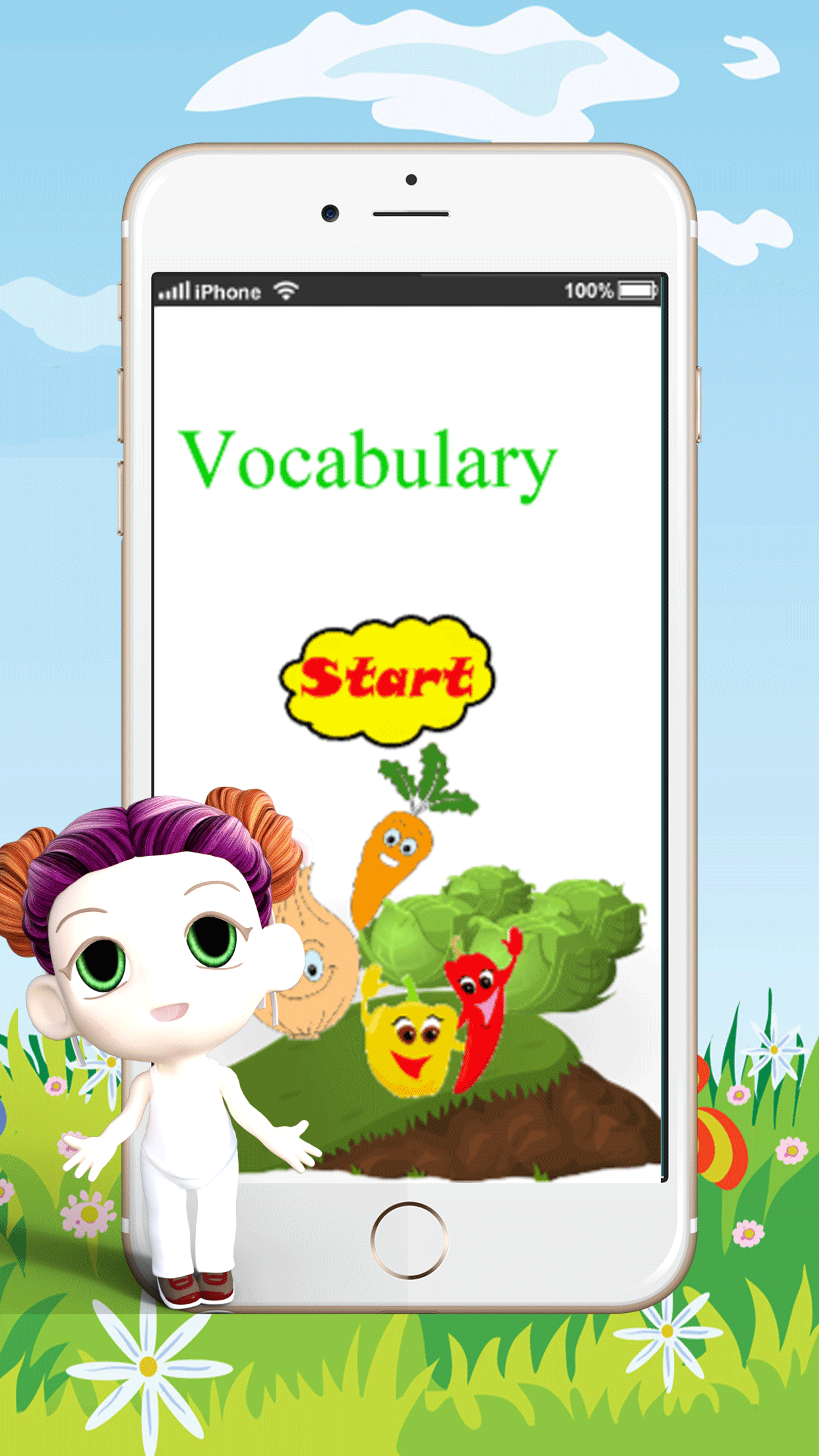 Learn English Vocabulary Vegetable:Learning Education Games For Kids Beginner screenshot 2