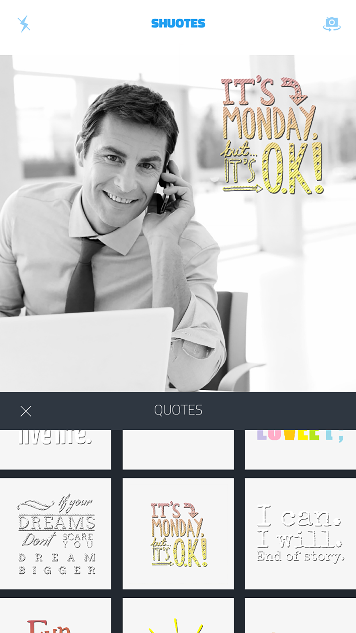 Shuotes - Add Quotes to Photos + Selfies to Share screenshot 3