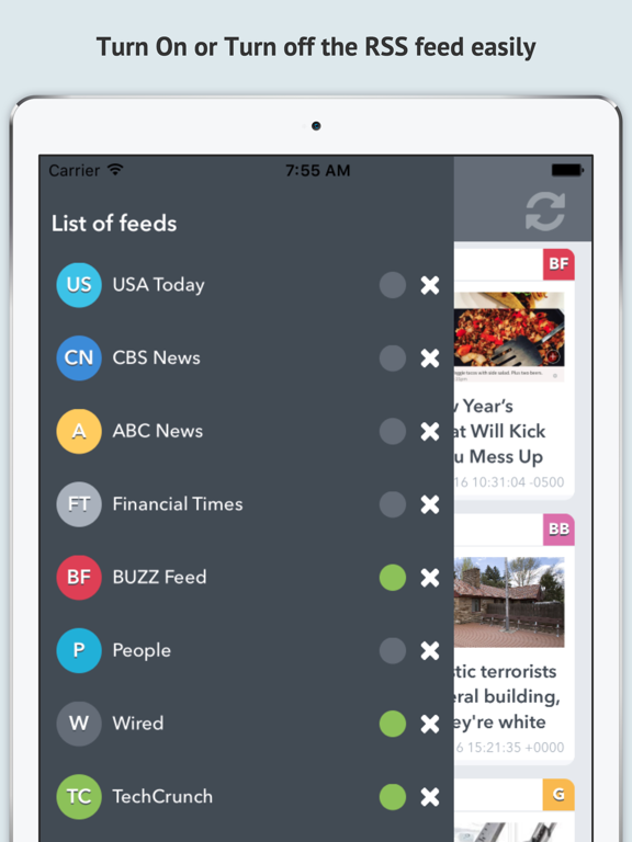RSS News Reader-Free iPad screenshot
