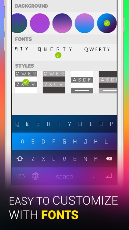 Better Fonts Gradient Keyboard