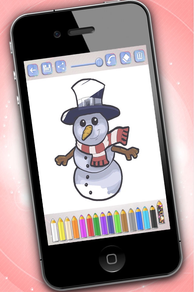 Christmas coloring pages for children - Paint and color Christmas screenshot 3