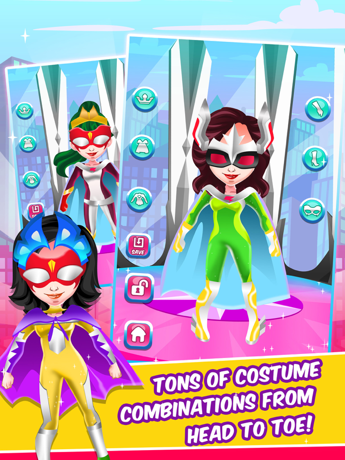 Superhero Princess Hair Salon - fun nail makeover and make-up spa girl games for kids