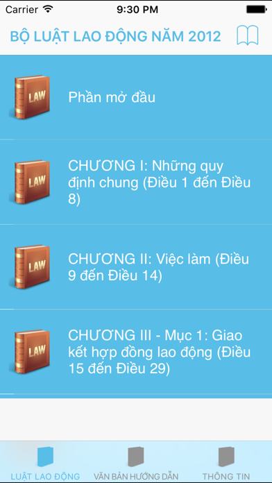 Screenshot #1 pour Bộ Luật Lao Động Năm 2012