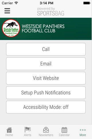 Westside Panthers Football Club - Sportsbag screenshot 4