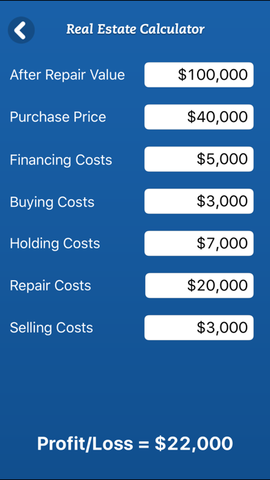 House Flipping Spreadsheet Real Estate Investors Screenshot