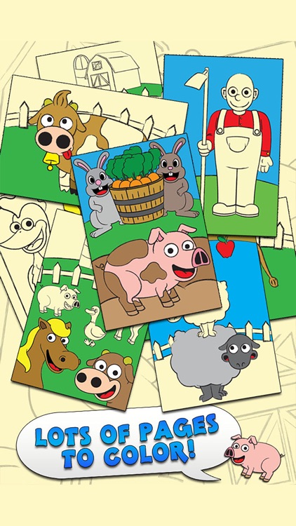 Coloring Farm Animal Coloring Book For Kids Games screenshot-0