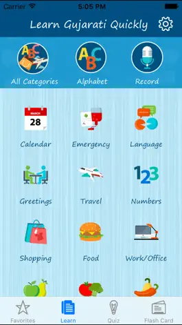 Game screenshot Learn Gujarati Quickly - Phrases, Quiz, Flash Card mod apk