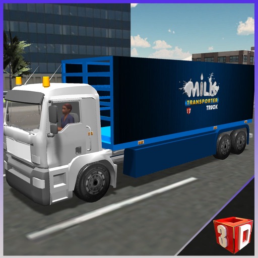 3D Milk Transporter Truck – Extreme trucker driving & parking simulator game icon